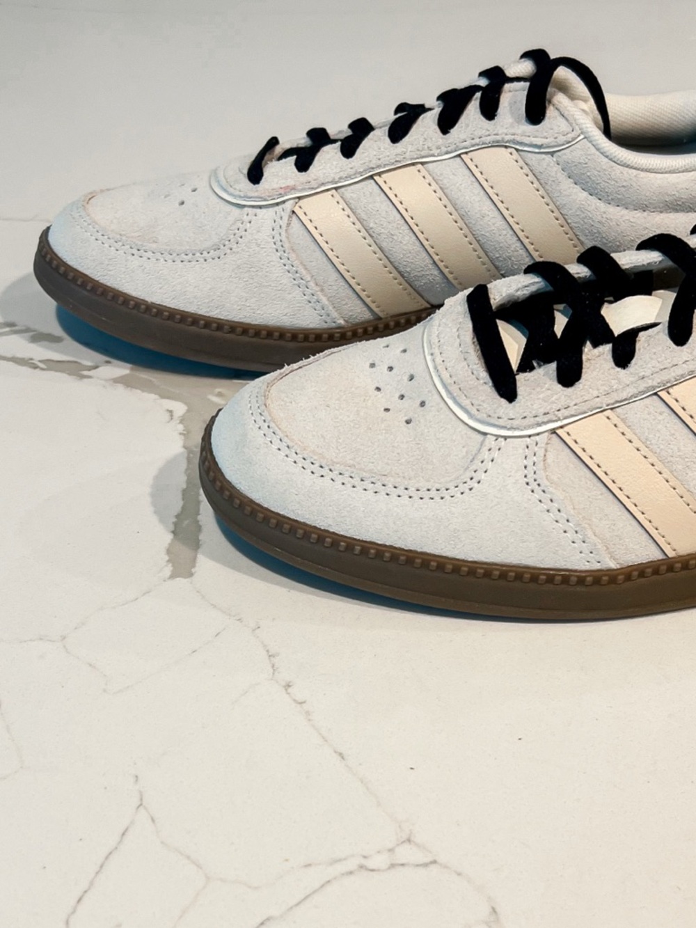 Adidas Breaknet Sleek Off White and Crystal Linen Sneaker Womens Sz 7 - Picture 9 of 15